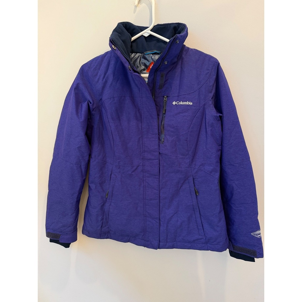 Columbia Omni Heat Omni Tech Women Small Purple Waterproof Ski Snow Jacket